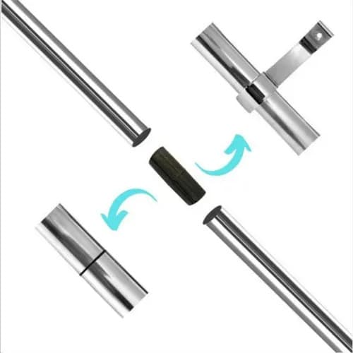 Kit Varão 28mm Com 2,30m Cortina Ilhós/argola 100% Alumínio Marrom — imagem 6