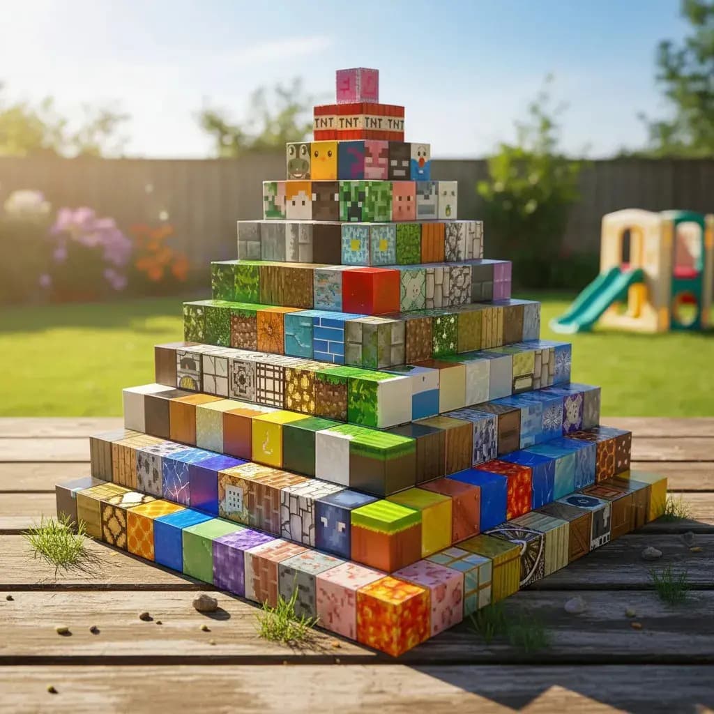 Kit 100 Peças Blocos Magnéticos Construção Minecraft Brinquedo Goufast — imagem 2
