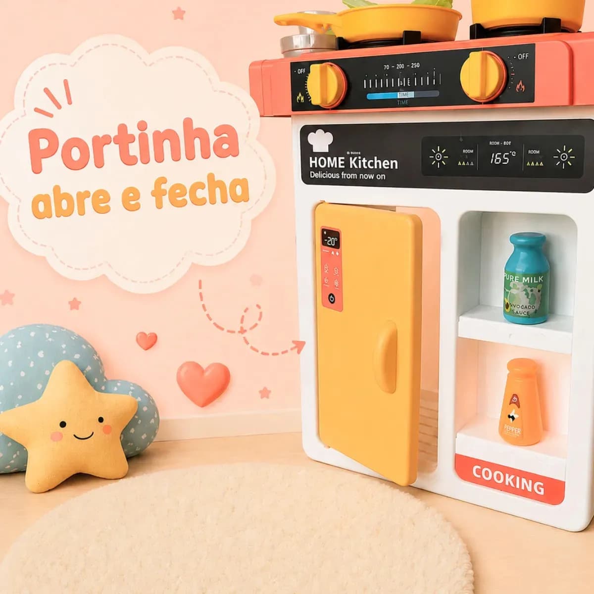 Cozinha De Brinquedo Infantil Com Acessórios Sai Água E Som Rosa — imagem 5