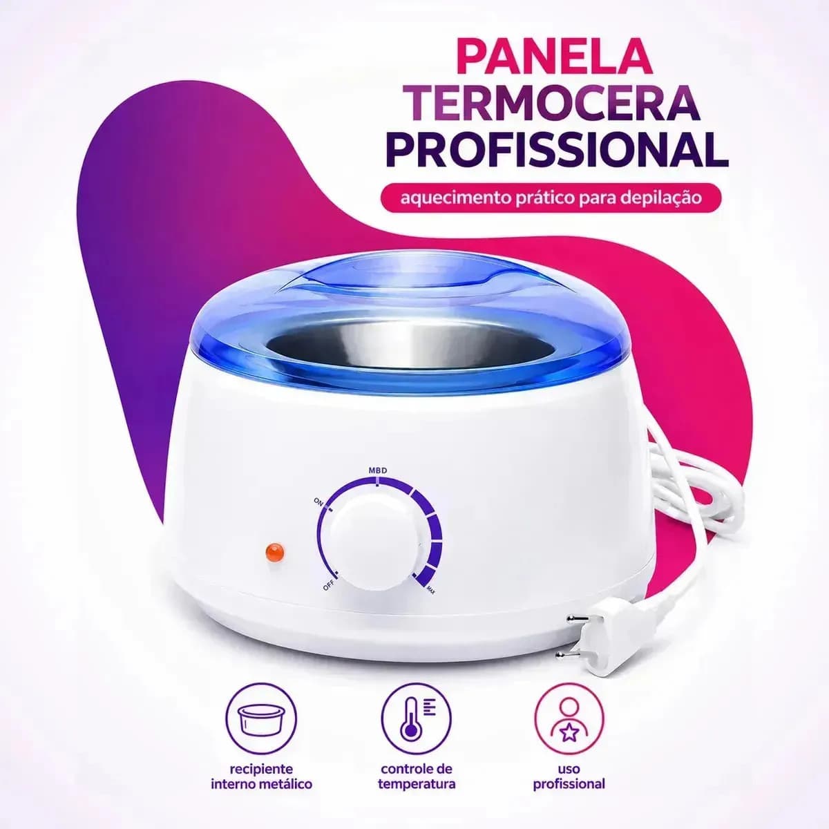 Panela Cera Quente Aquecedor Elétrica Depilação Termocera BMED