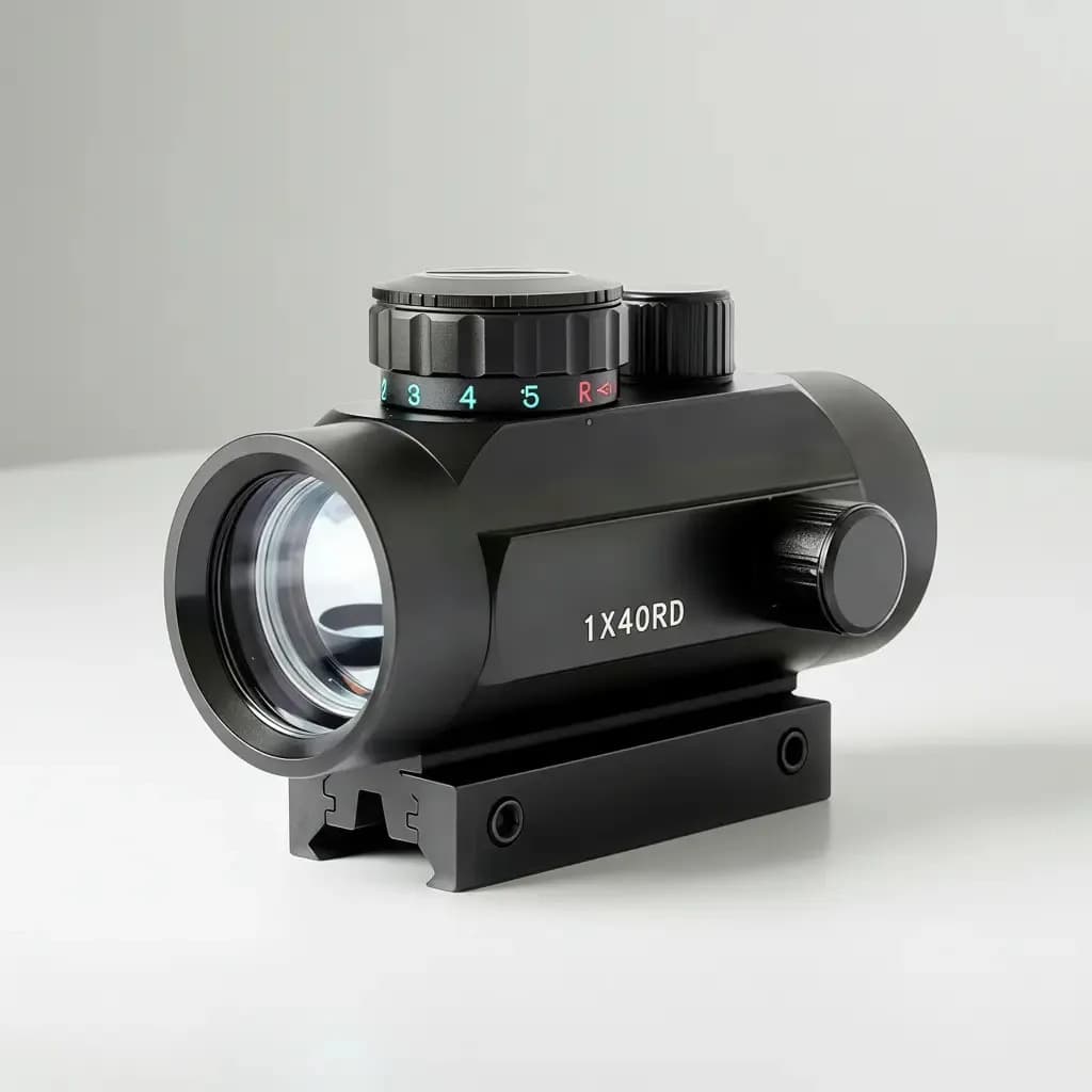 Mira Holográfica cruz com ponto luminoso vermelho e verde 1x40 Belifou 11mm E 22mm
