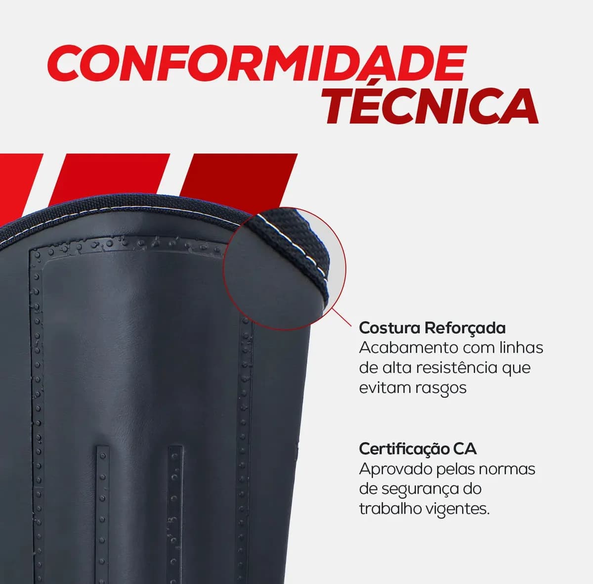 Perneira Segurança Nexus 37089 3 Talas cor preto — imagem 4