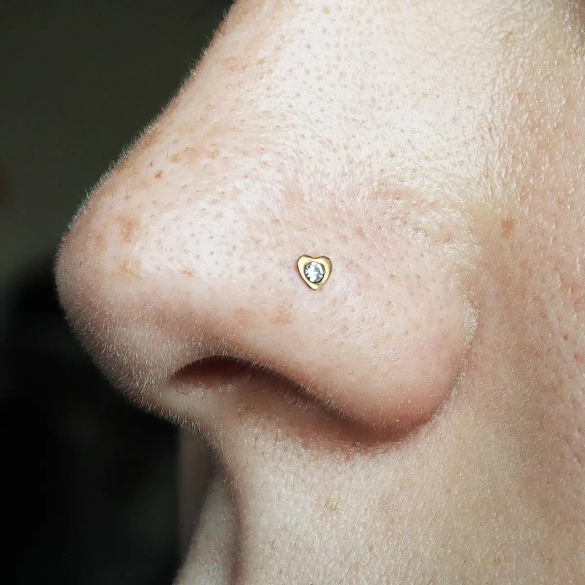 Piercing Nostril Nariz Eu Curto Acessórios Folheado Dourado Zircônia — imagem 2