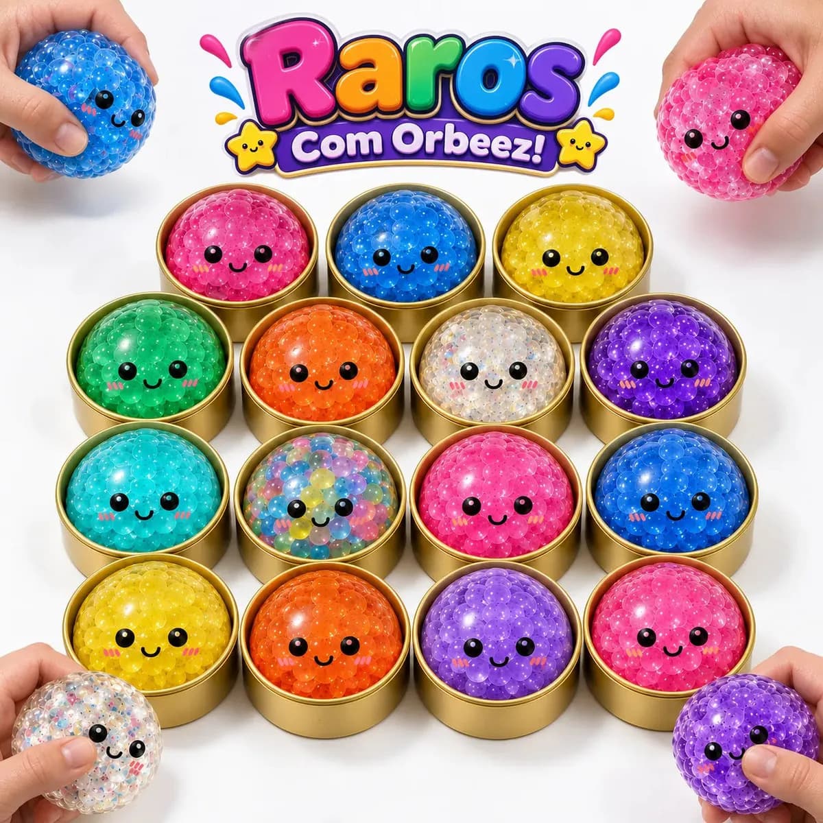 Brinquedo de Apertar Surpresa Raro Com Orbeez Antistress Colorido Bolinhas Popsy — imagem 2