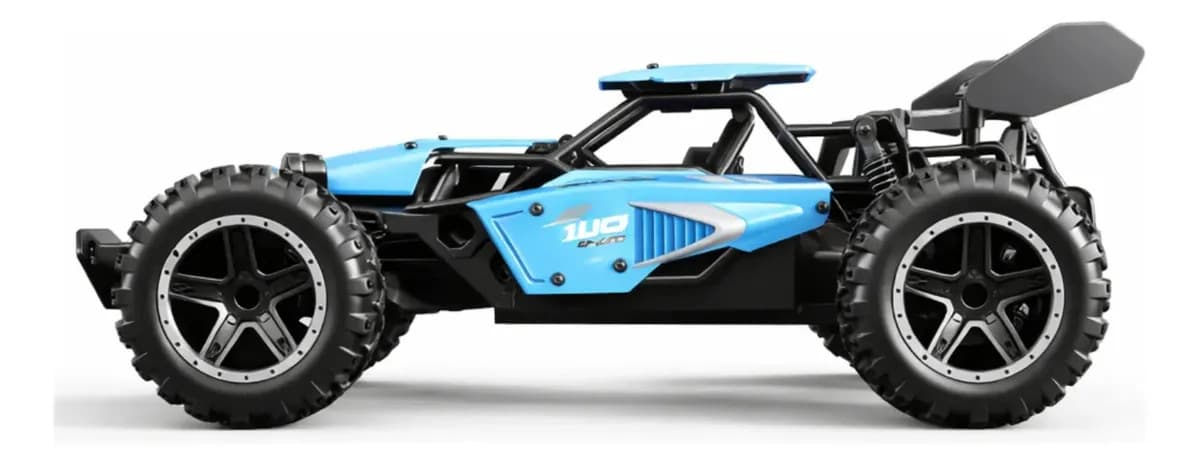 Carrinho Controle Remoto Recarregável Grande Off Road Cross Azul — imagem 3
