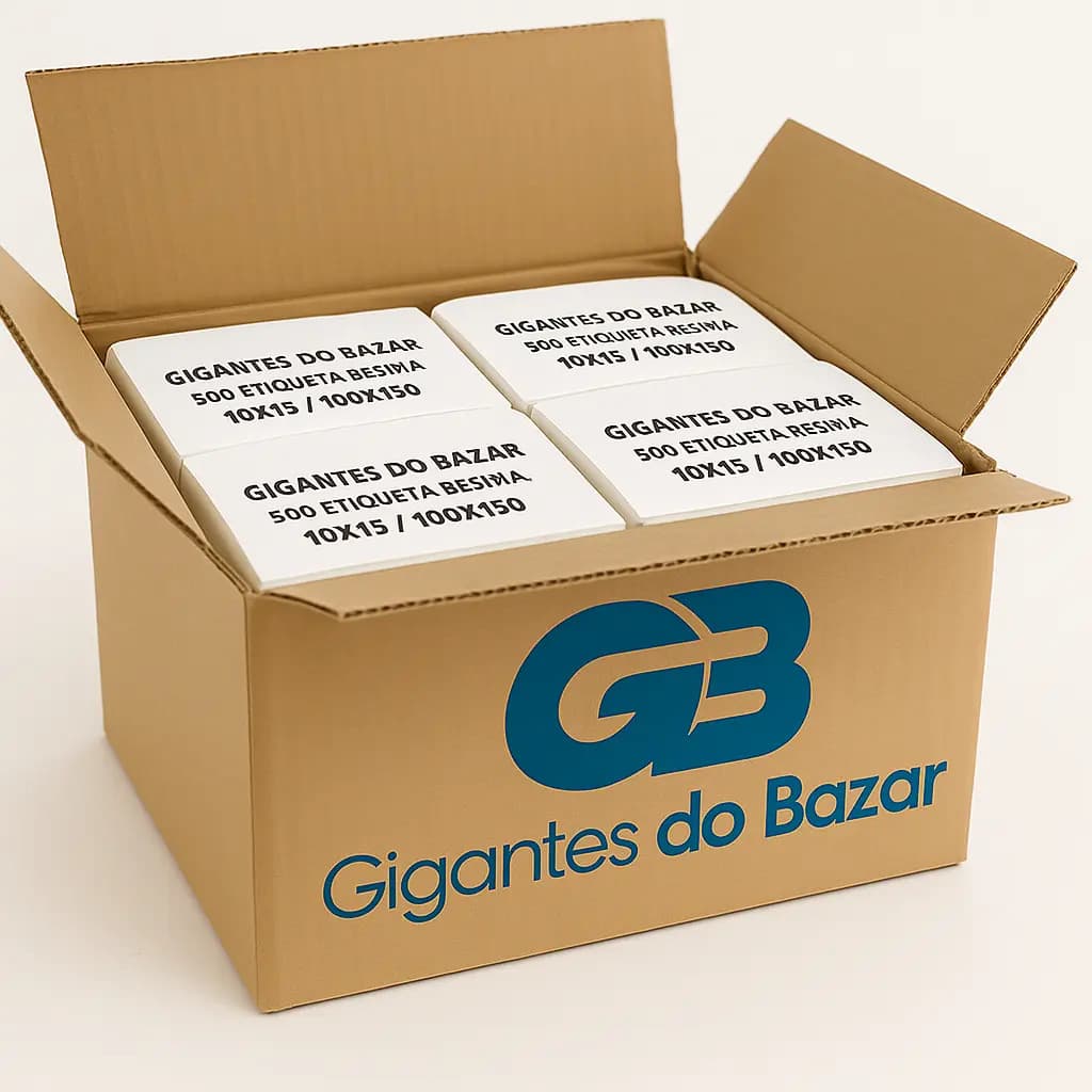 4000 Etiqueta 10x15 Para Impressora Térmica C/ Serrilha Resm Cor Branco Gigantes do Bazar — imagem 2