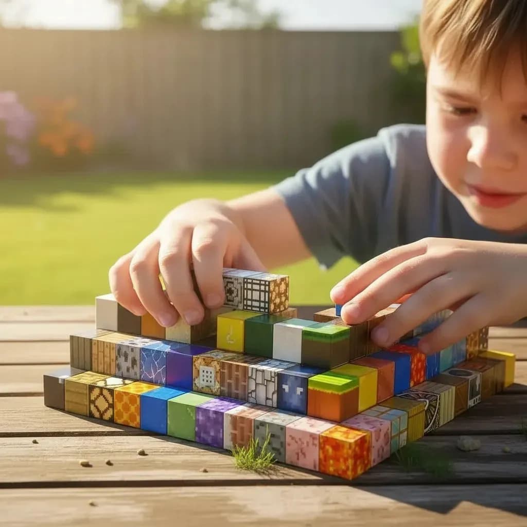 Kit 100 Peças Blocos Magnéticos Construção Minecraft Brinquedo Goufast — imagem 6