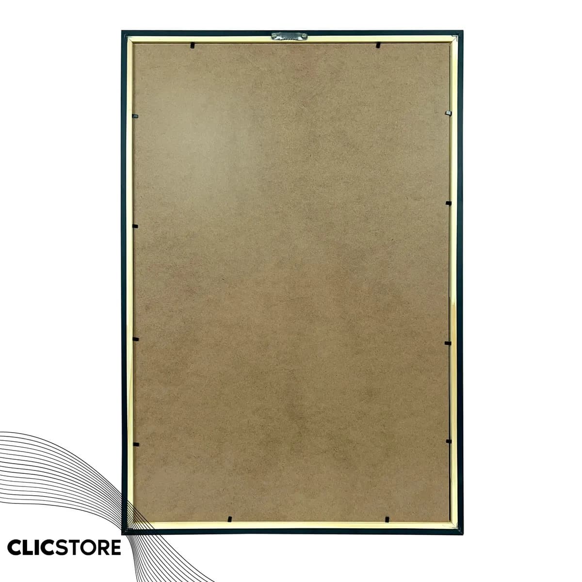 Moldura 50x70 com Acetato para Poster Quadros Foto Fotografia Diploma Quebra Cabeça Sala Quarto Clic Store Cor Marrom — imagem 3