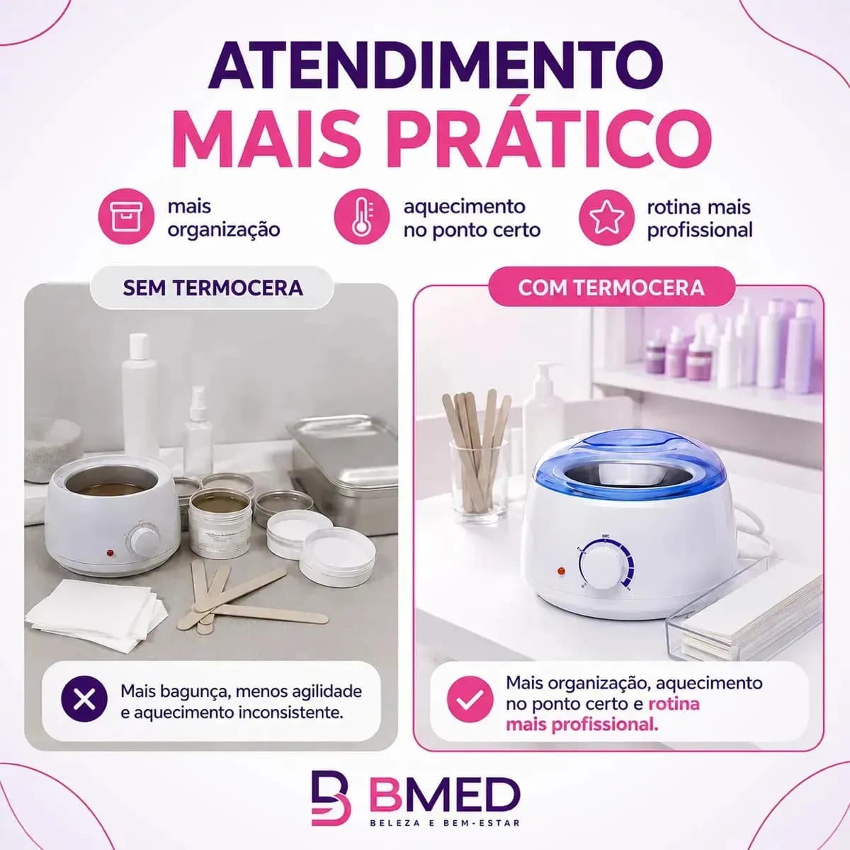 Panela Cera Quente Aquecedor Elétrica Depilação Termocera BMED — imagem 4