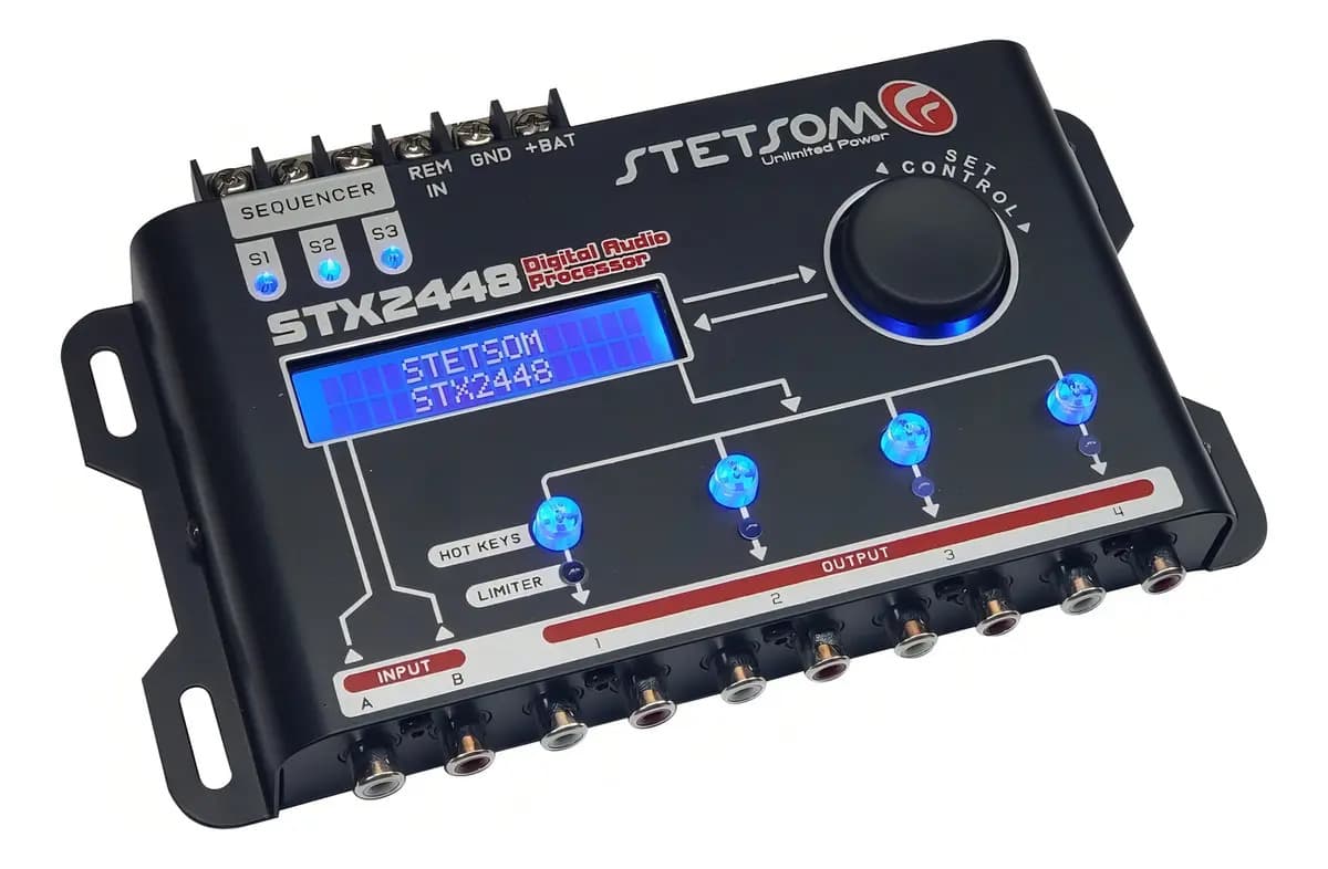 Processador de Áudio Digital Automotivo Stetsom STX2448 com Crossover e Equalizador — imagem 2