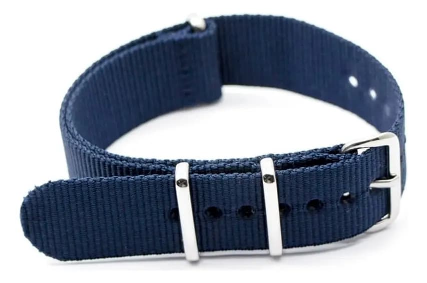 Poolsy pulseira nato zulu nylon militar cor azul escuro 20mm — imagem 4