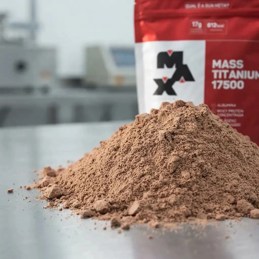 Suplemento em pó Max Titanium Mass Titanium Refil 17500 Carboidratos sabor Chocolate x 3kg — imagem 6