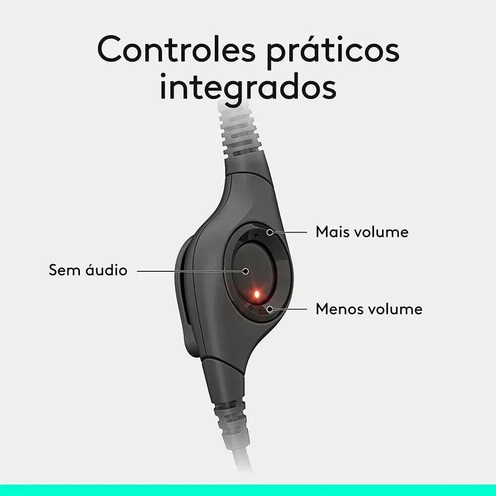 Headset Logitech H390 USB-A com Microfone e Controle de Volume — imagem 5