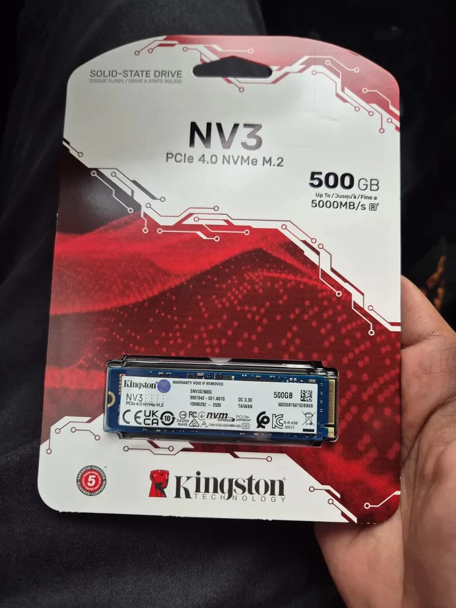Unidade Sólida Kingston Nv3 Nvme Pcie 4.0 500 Gb Ssd Azul — imagem 2