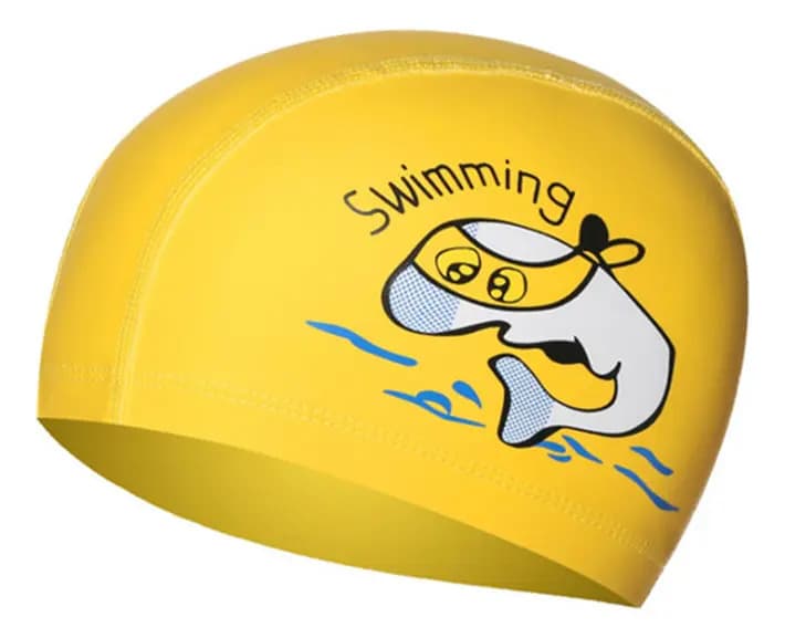 Hero Band touca de natação infantil profissional impermeável cor amarela golfinho — imagem 2
