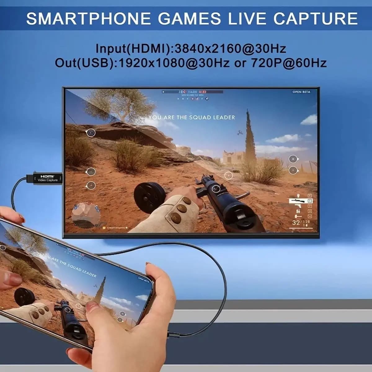 Placa De Captura Hdmi 4k Usb 1080p Full Hd Live Streaming Conversor Video Gamer Plug Play Chrome Technology — imagem 5