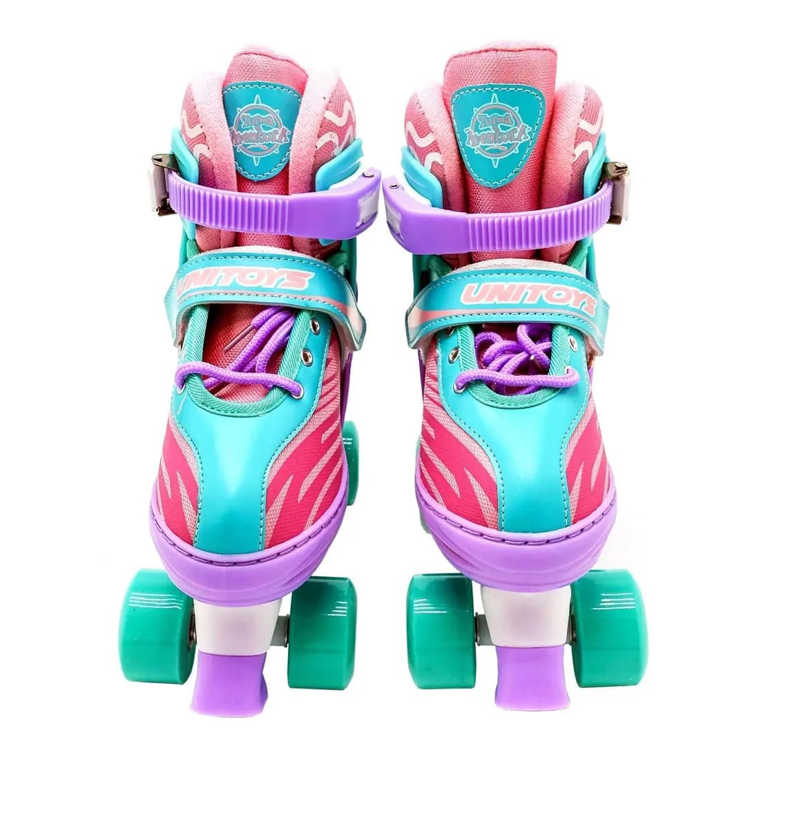 Patins Quad Infantil Unitoys Violeta Com Kit Proteção e Ajuste de Tamanho M (34-37) — imagem 2
