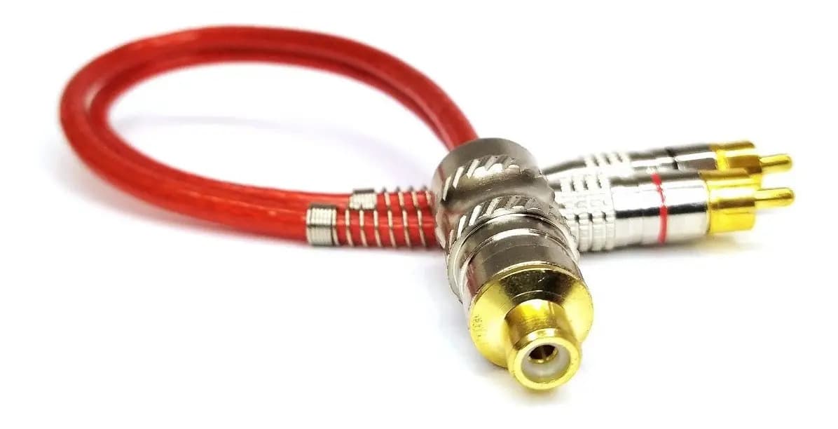 Cabo Y Rca Blindado Techone Svart - 2 Machos 1 Femea — imagem 6