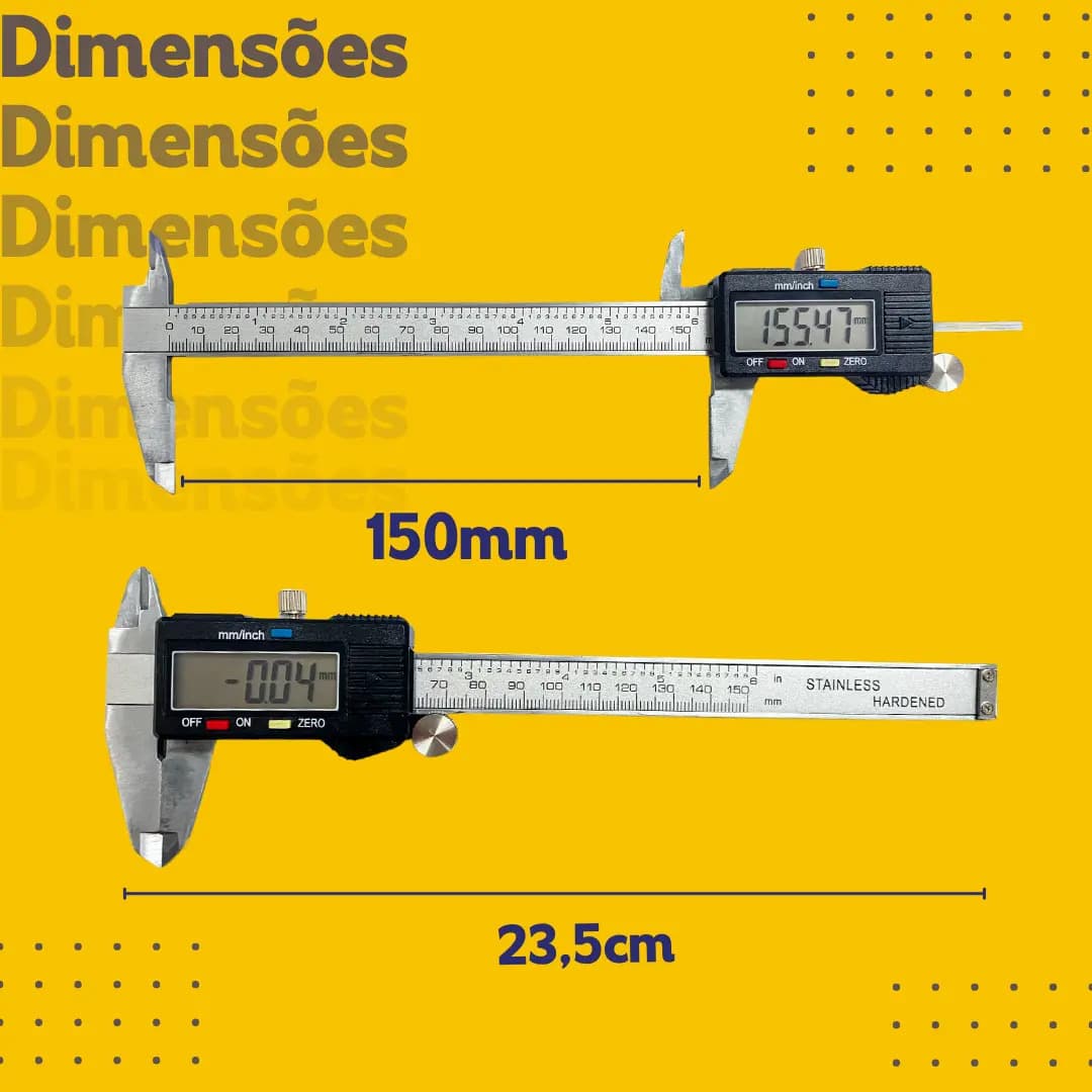 Paquímetro digital NYBC Paquímetro Digital Paquímetro digital 150mm inox 0mm-150mm — imagem 4