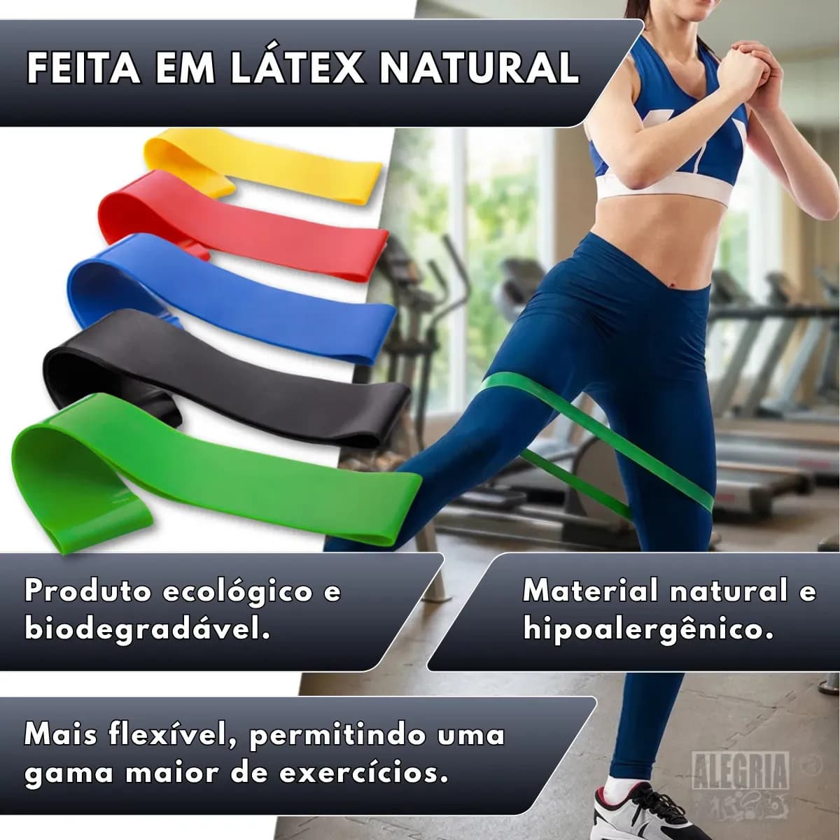 Kit 5 Faixa Elástica Super Mini Band Extensor Elástico Para Treino Resistência Funcional Academia Ginástica Yoga Esporte Banda Extra Forte De Treinamento Pilate — imagem 2