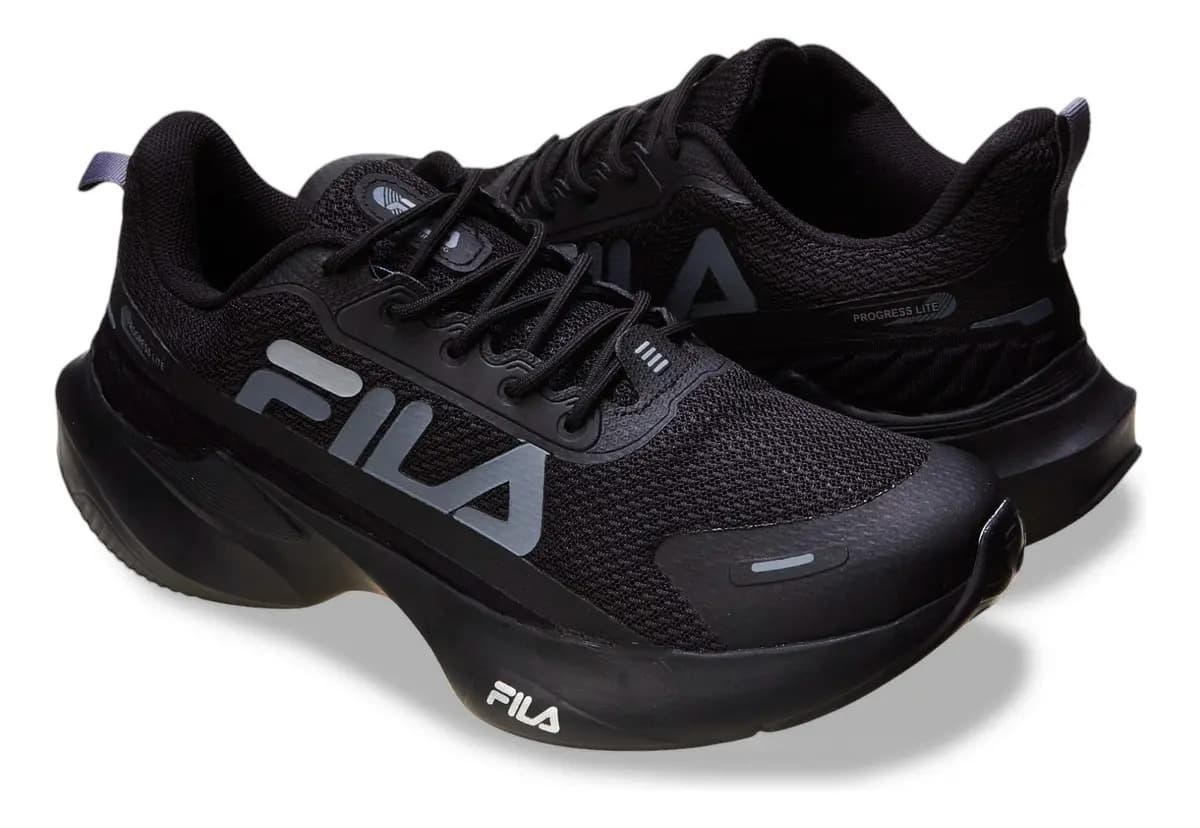Tênis Masculino Progress Lite Fila Marinho/oliva Liso — imagem 6