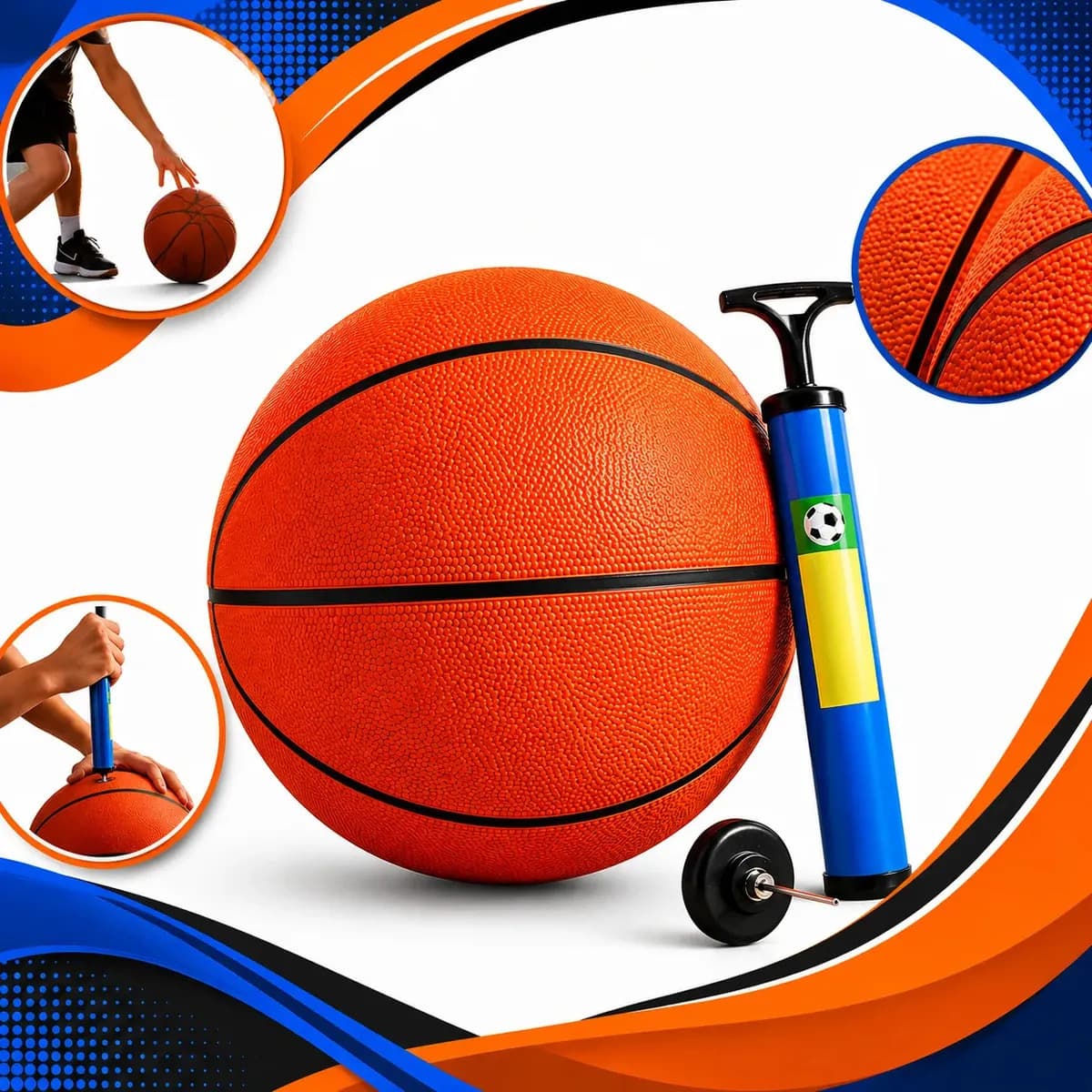 Bola De Basquete Profissional Tamanho 7 Babuu Brinquedos Educativos — imagem 6
