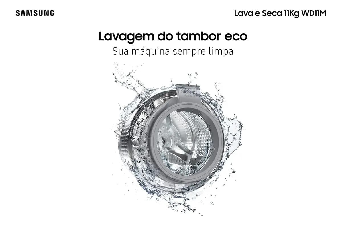 Lava E Seca Samsung Wd11m Com Digital Inverter Inox 11kg Cor Inox look — imagem 4