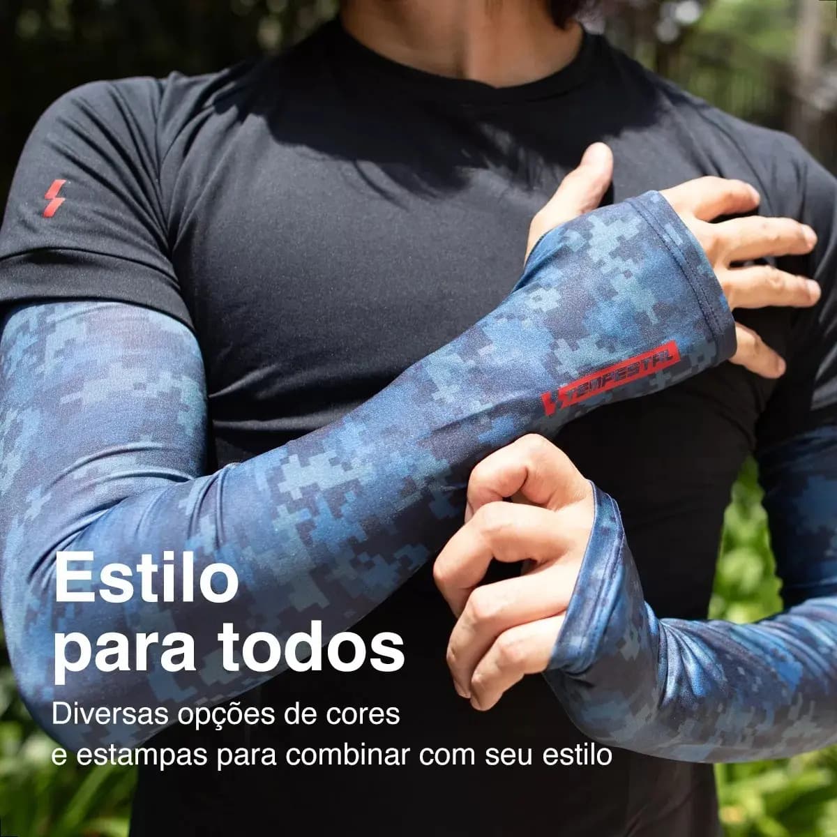 Manguito Uv50 Proteção Solar Ciclismo Manga Braço Compressão Cor Verde Tamanho Único — imagem 4