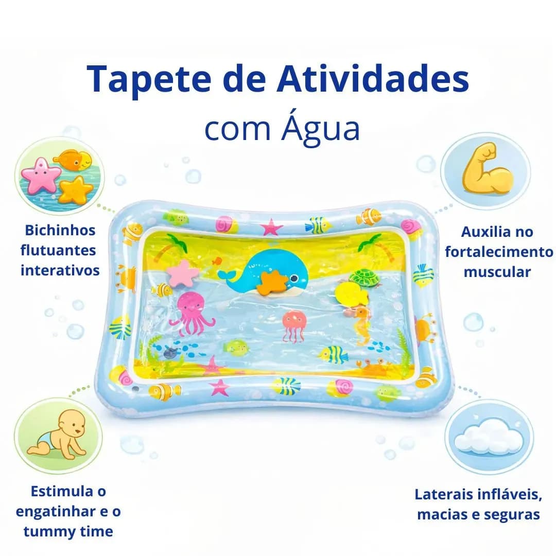 Tapete De Atividades Infantil Bebê Inflável Água Beexcellent — imagem 2