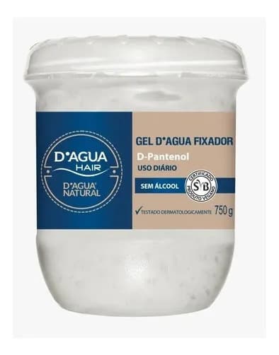 Gel Fixador De Penteados P/ Cabelos Cabelereiros 750g Uso Diário Profissional D-Pantenol D'água Natural — imagem 2