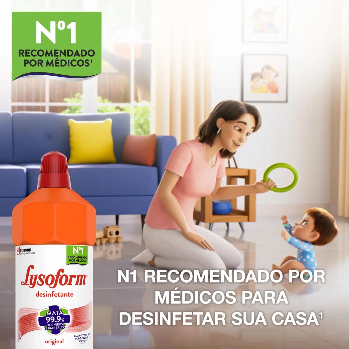 Desinfetante Lysoform Líquido Original Limpeza Pesada e Eficiente 500ml — imagem 3