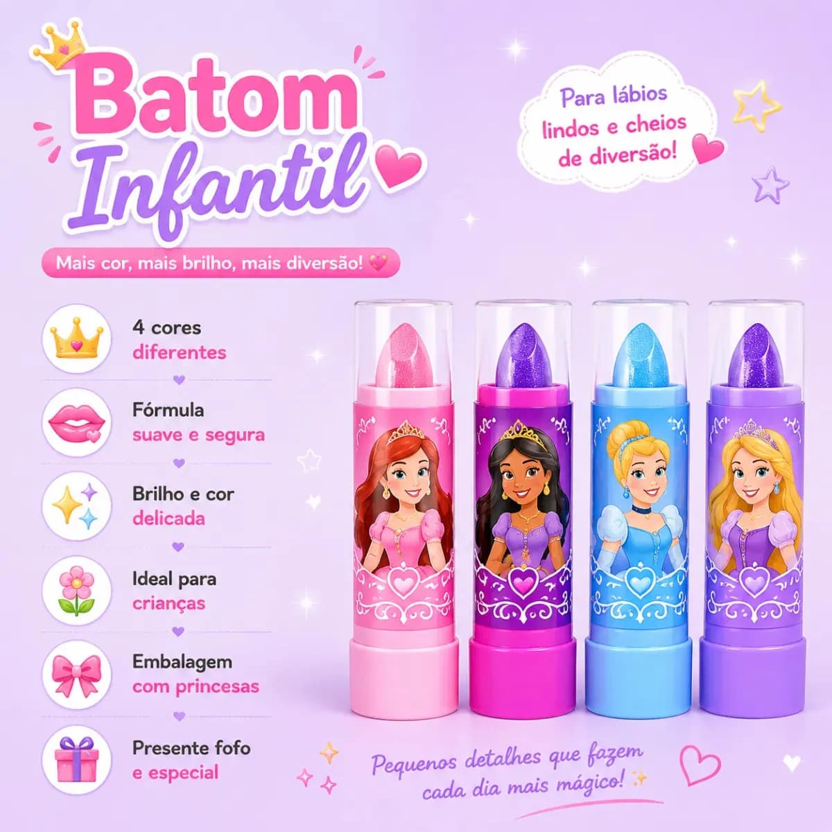 Conjunto De Maquiagem E Skin Care Infantil Blogueirinha — imagem 4