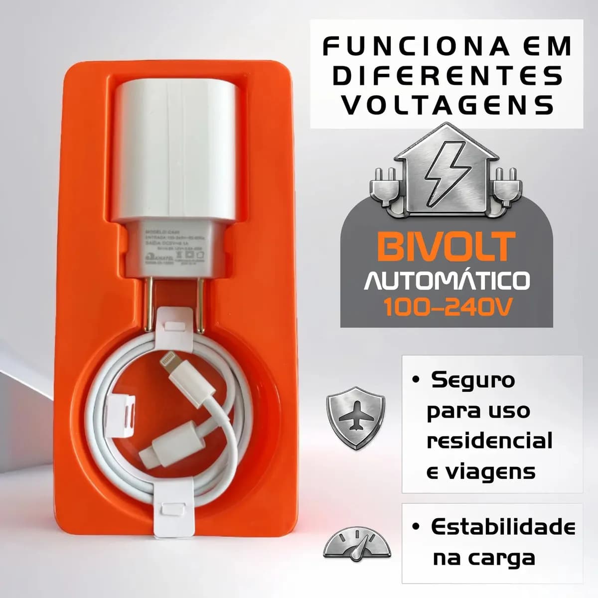 Carregador Turbo 40w Para iPhone 11 12 13 14 Pro Max Usb Branco — imagem 2