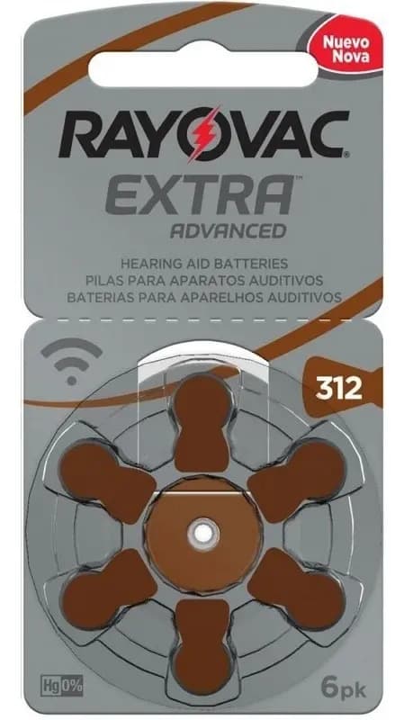 Rayovac Extra Advanced 312 pilha botão 6 unidades — imagem 2