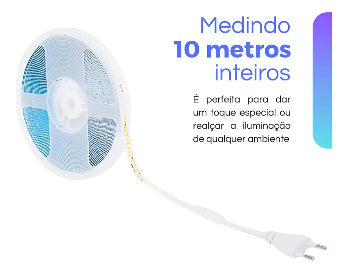 Fita De Led Branco Neutro 4000k 10 Metros Direta 240led/m Luz Branco-neutro — imagem 6