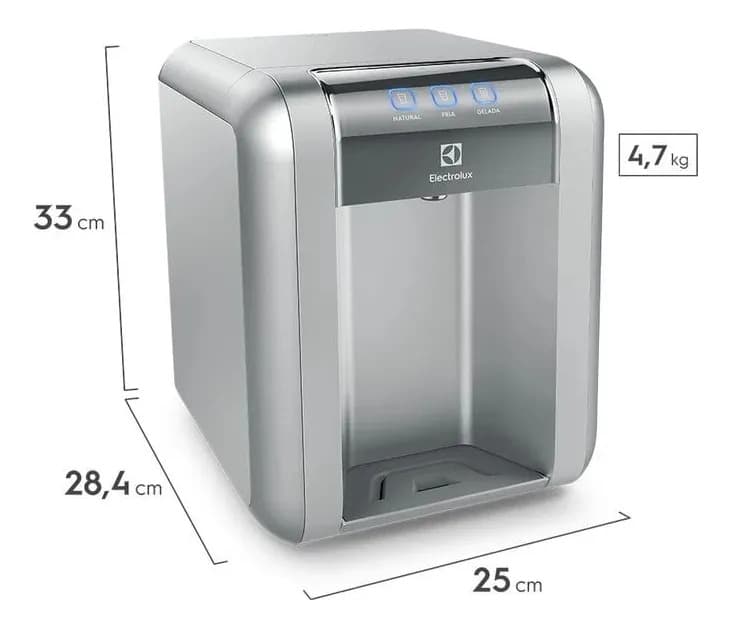 Purificador De Água Electrolux Gelada/fria/natural Pe11x Bivolt Prateado — imagem 2