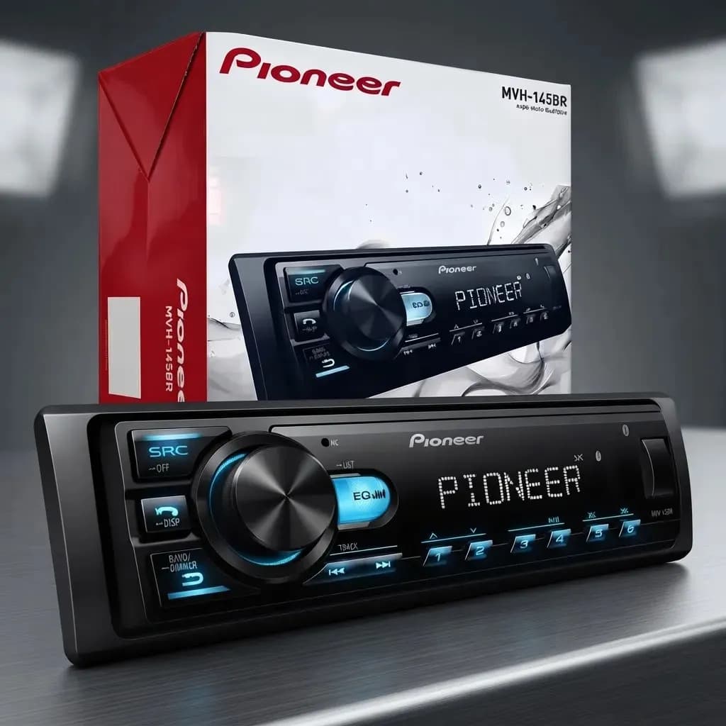 Rádio Pioneer Bluetooth 5.4 Automotivo MVH-145BR USB MP3 FM FLAC 1 DIN 4x23W RMS — imagem 5