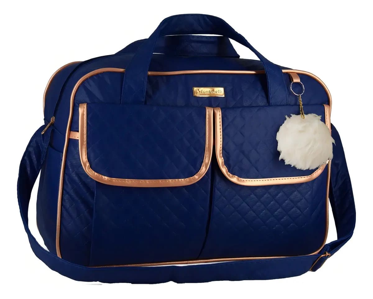 Kit Bolsa Maternidade Azul-marinho com Mochila e Trocador Bambinelli — imagem 2