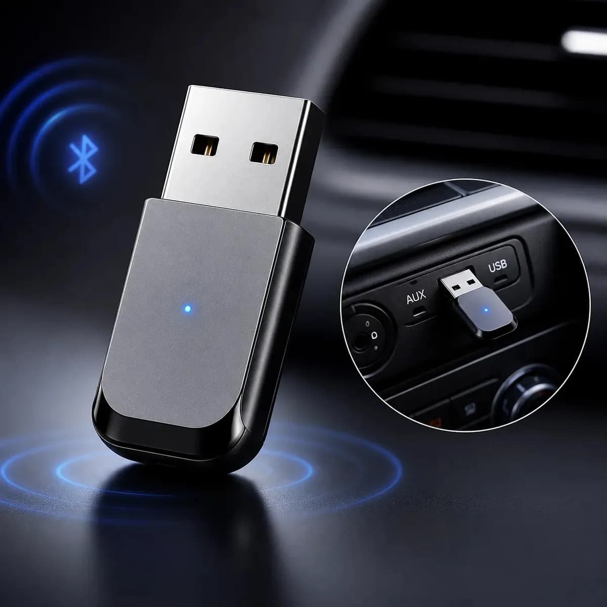 Adaptador Receptor Bluetooth Usb Carro Musica Chamada S/fio B Basto