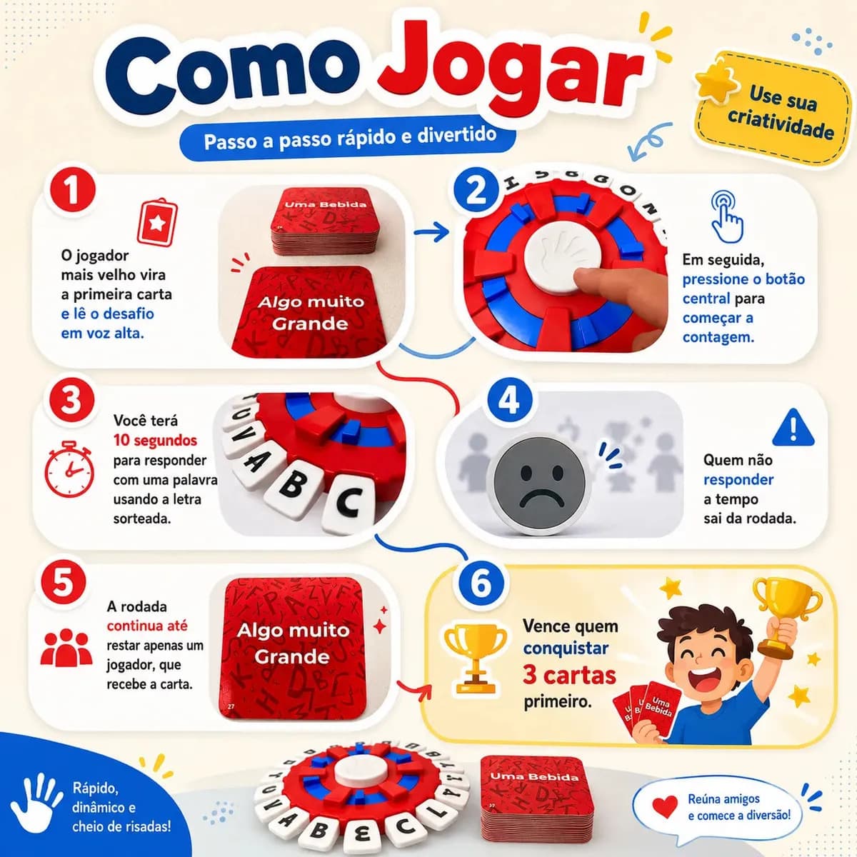 Jogo De Palavras Divertido Adedonha Caça Palavras Stop Carta Tabuleiro Zornix Familia Adultos E Crianças — imagem 2