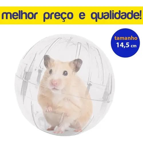 Bola Globo para Hamster 14,5cm Brinquedo em Acrílico para Roedores — imagem 3