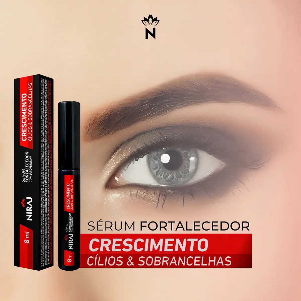 Sérum Fortalecedor Niraj Indiani Crescimento Cílios Sobrancelhas 8ml — imagem 5