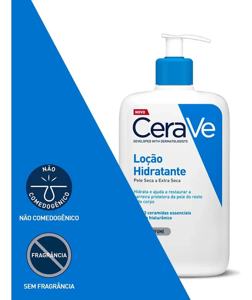 Loção Hidratante Corporal Sem Perfume, com Ceramidas Essenciais e Ácido Hialurônico, Textura Fluida CeraVe 473ml — imagem 2