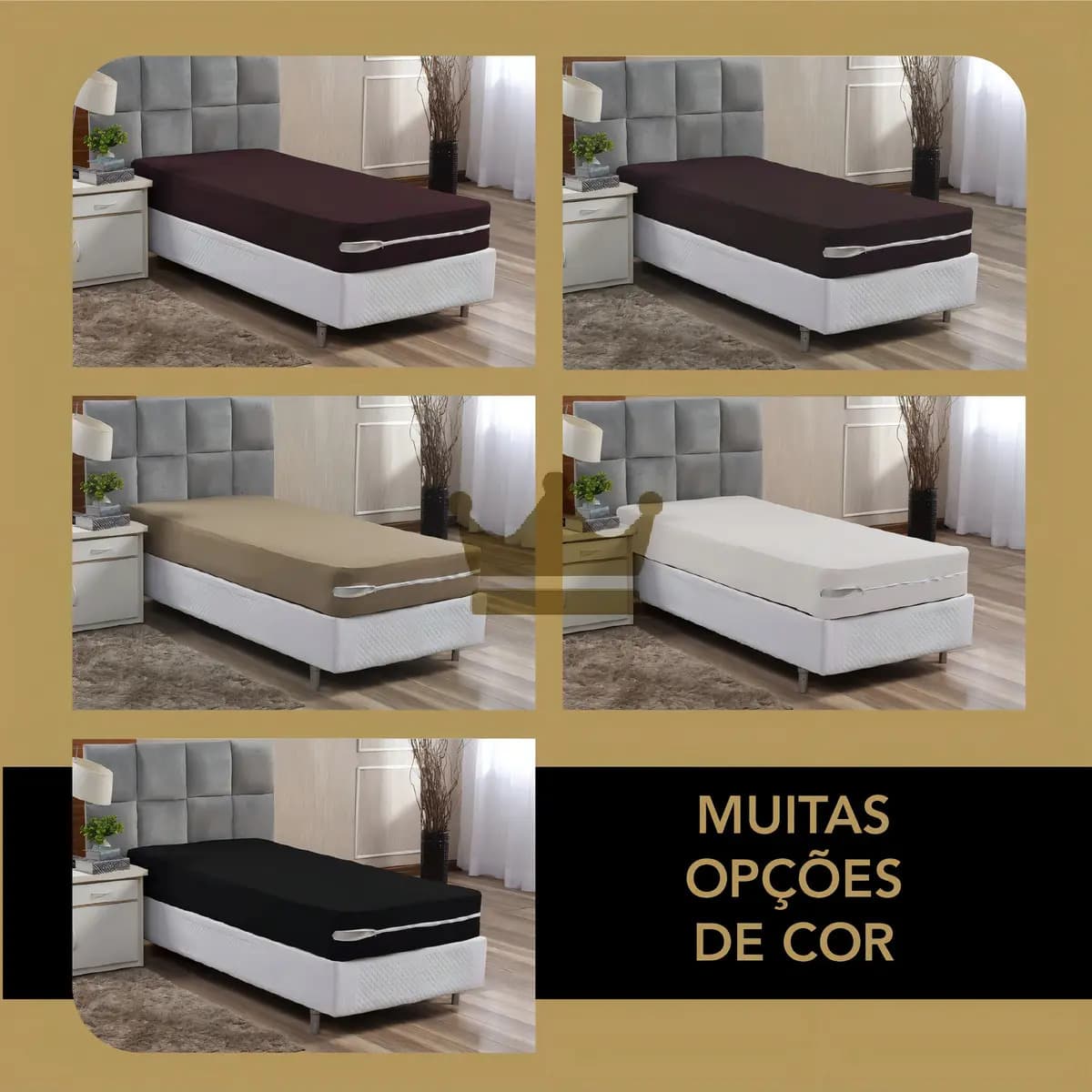 Capa de Colchão Solteiro com Zíper Malha Gel 188x88x20cm — imagem 6