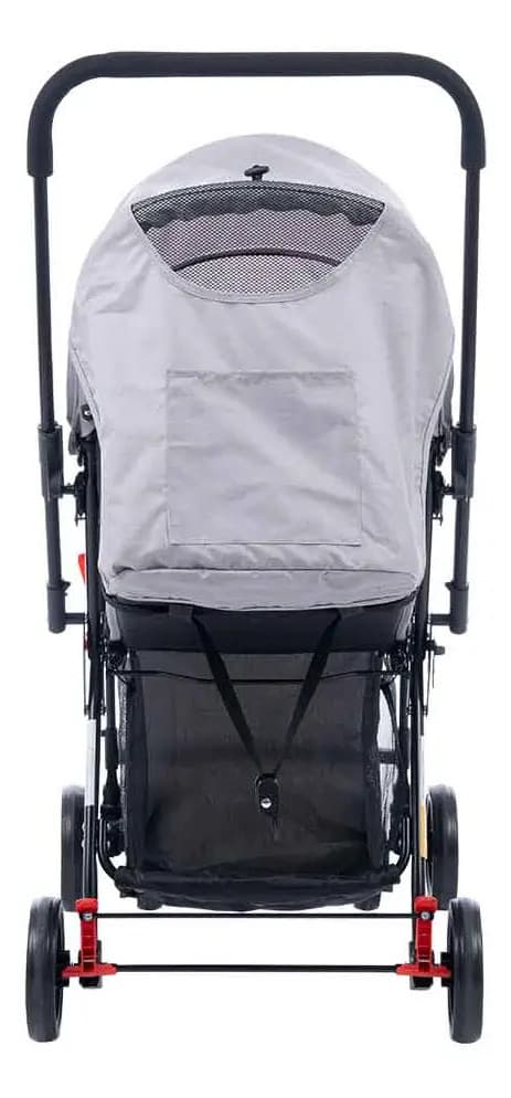 Carrinho de Bebê Maxi Baby Youturn Cinza Alça Reversível Dobrável Compacto até 15kg Recém-Nascido a 3 Anos Cinto 5 Pontos Capota Retrátil Bandeja Removível 4 Ro — imagem 6