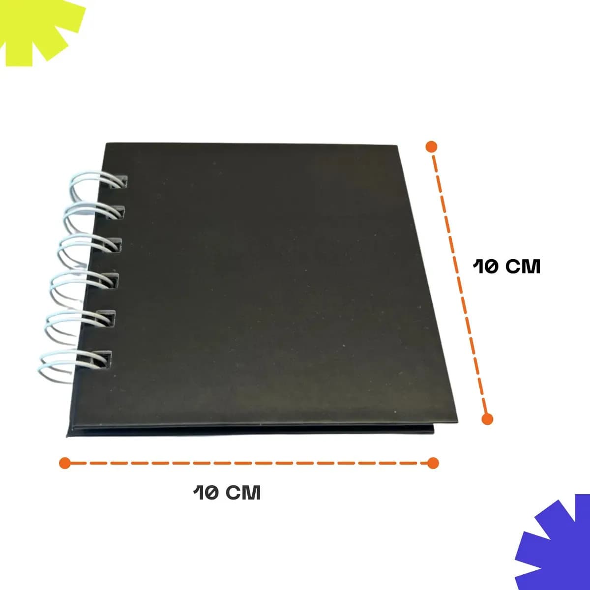 Mini Scrapbook Namorados 10x10cm 50 Páginas Capa Dura 180g Preto Capa Lisa — imagem 3