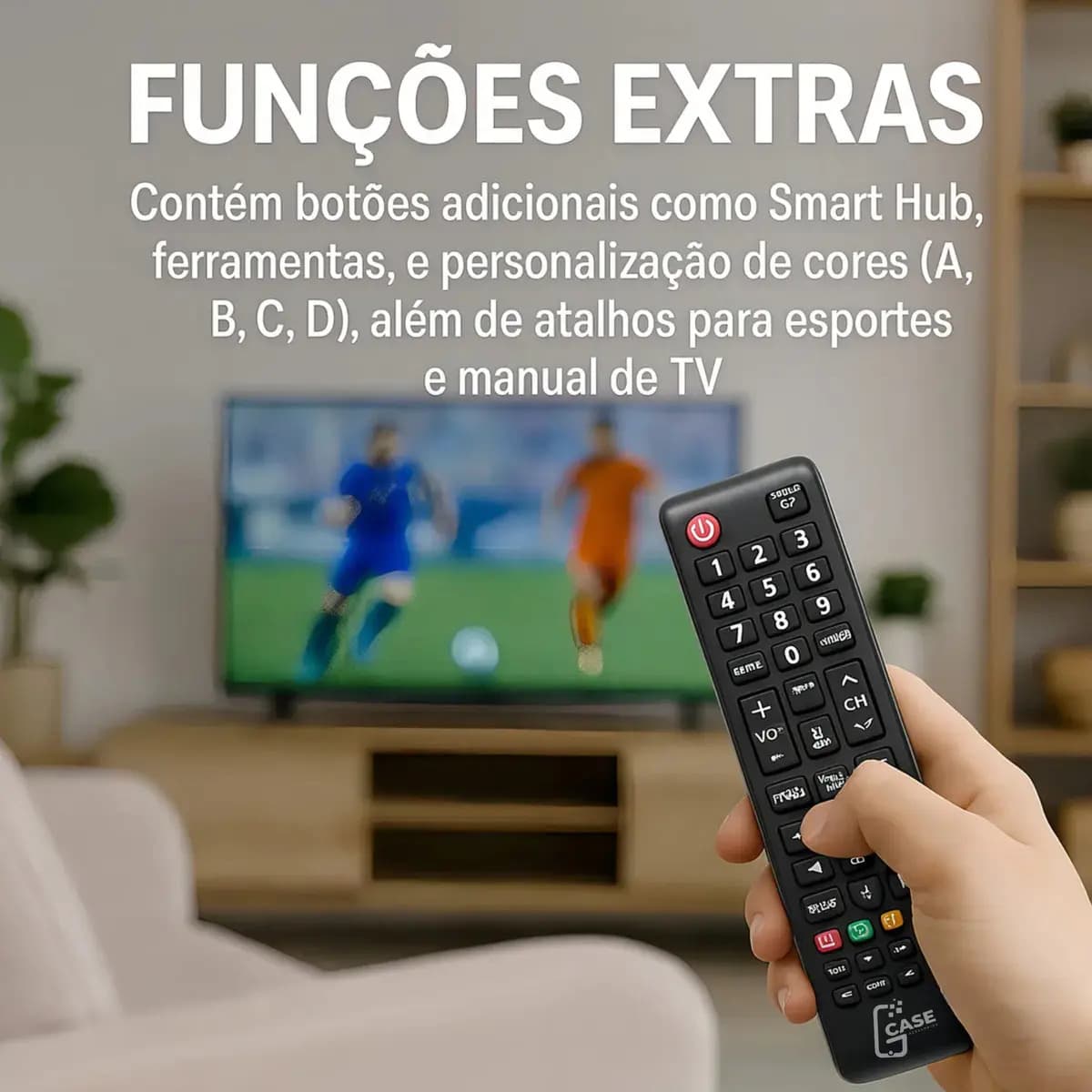 Controle Remoto para TV Samsung Smart Hub Universal com Pilhas Gcase Acessorios — imagem 6