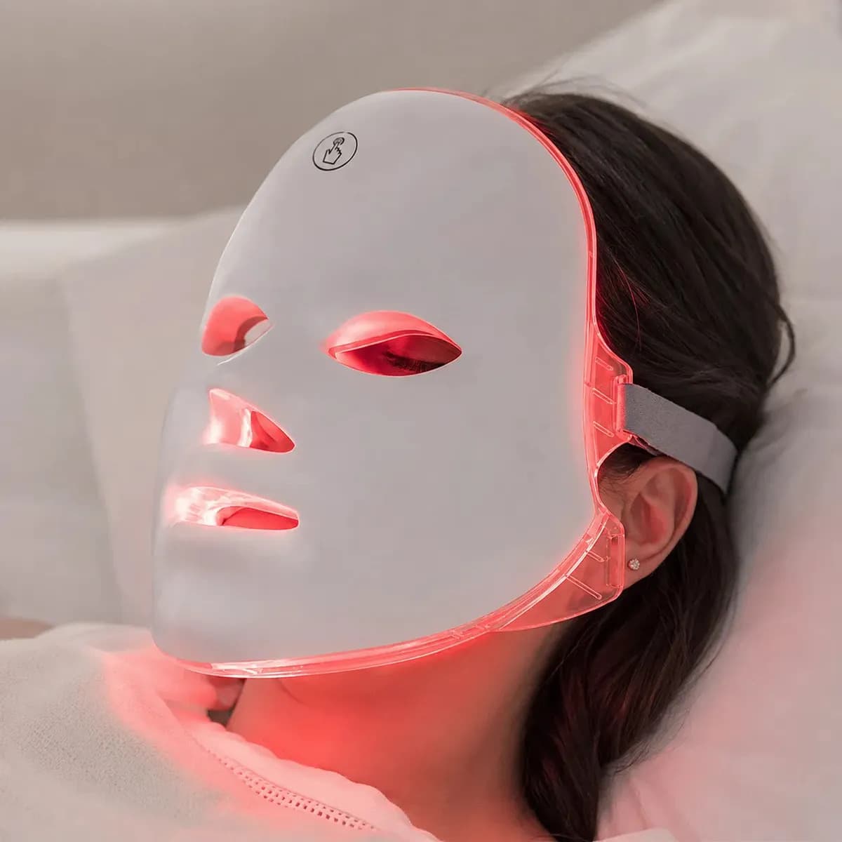 Mascara led facial Skincare led 7 cores EPS-7361 USB Recarregável Branco — imagem 2