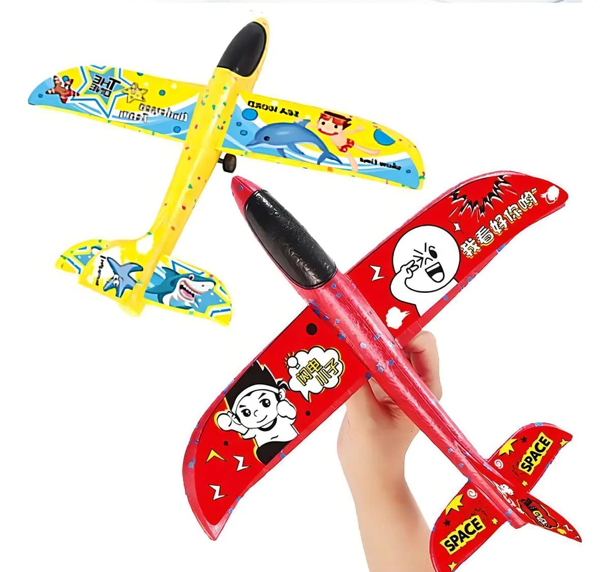 Avião Planador Aeromodelo Super Jato WUCHILD LED 32cm Com Lançador — imagem 2