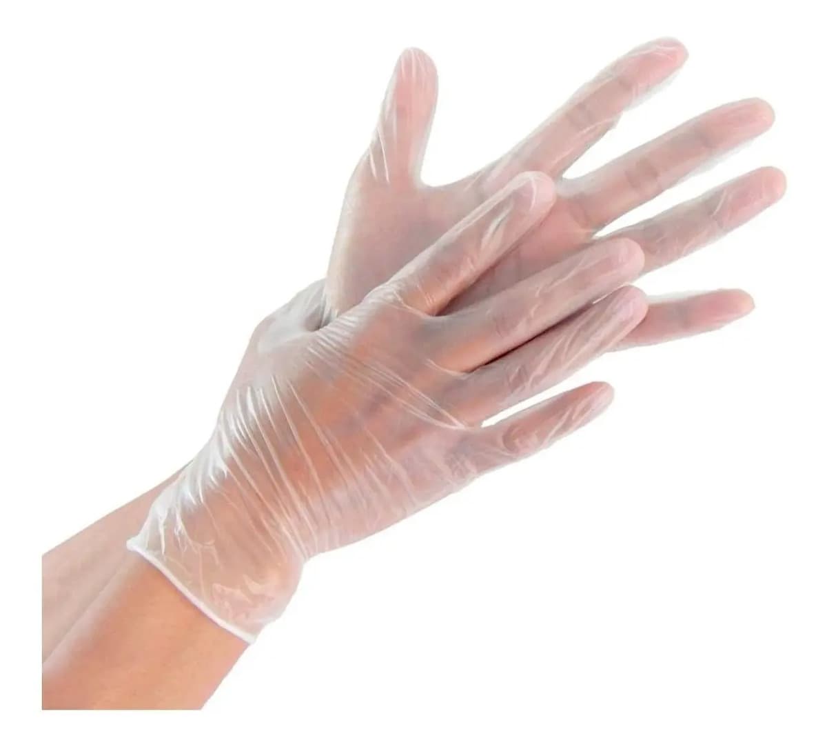 Luvas descartáveis Talge Vinil sem pó cor transparente tamanho P x 100 unidades — imagem 2